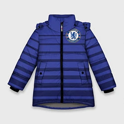 Куртка зимняя для девочки Chelsea: Drogba, цвет: 3D-светло-серый