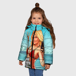 Куртка зимняя для девочки GTA 5: Selfie Girl, цвет: 3D-светло-серый — фото 2