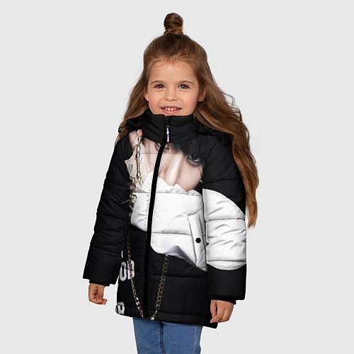 Зимняя куртка для девочки BTS: Hood by air / 3D-Светло-серый – фото 3