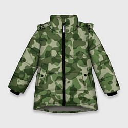 Куртка зимняя для девочки Хаки, цвет: 3D-светло-серый