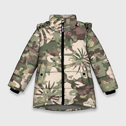 Куртка зимняя для девочки Камуфляж, цвет: 3D-светло-серый
