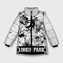 Куртка зимняя для девочки Linkin Park, цвет: 3D-черный