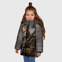 Куртка зимняя для девочки Флоки, цвет: 3D-черный — фото 2