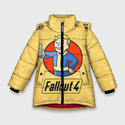 Куртка зимняя для девочки Fallout 4: Pip-Boy, цвет: 3D-красный