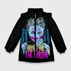 Куртка зимняя для девочки BMTH: Acid Girl, цвет: 3D-черный