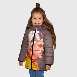 Куртка зимняя для девочки Доктор Браун, цвет: 3D-черный — фото 2