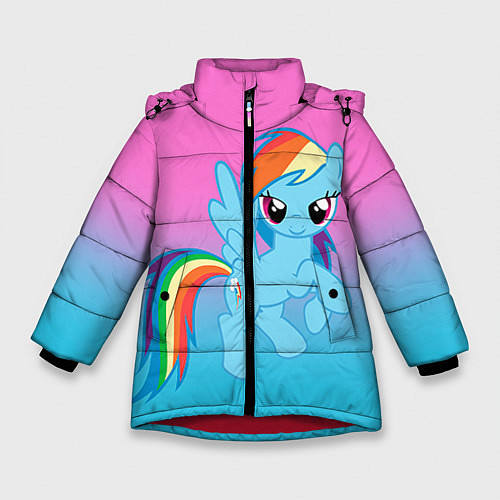 Зимняя куртка для девочки My Little Pony / 3D-Красный – фото 1