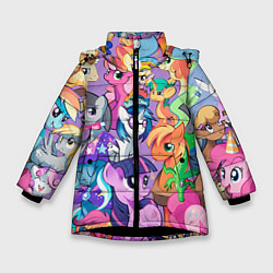 Куртка зимняя для девочки My Little Pony цвета 3D-черный — фото 1