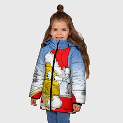 Куртка зимняя для девочки Санта Гомер, цвет: 3D-черный — фото 2