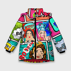 Куртка зимняя для девочки POP ART, цвет: 3D-красный