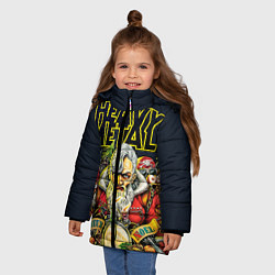 Куртка зимняя для девочки Heavy Metal Santa, цвет: 3D-черный — фото 2