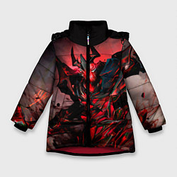 Куртка зимняя для девочки Shadow Fiend, цвет: 3D-красный