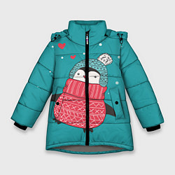 Куртка зимняя для девочки Пингвинчик, цвет: 3D-светло-серый