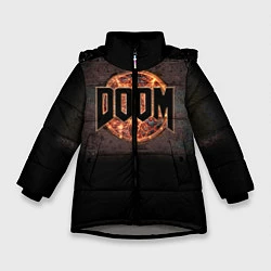 Куртка зимняя для девочки DOOM Fire, цвет: 3D-светло-серый