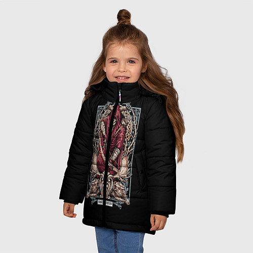 Зимняя куртка для девочки Стрелец / 3D-Светло-серый – фото 3