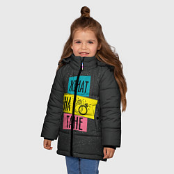 Куртка зимняя для девочки Женя Таня, цвет: 3D-черный — фото 2