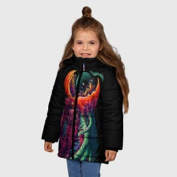 Куртка зимняя для девочки CS:GO Hyper Beast Monster, цвет: 3D-черный — фото 2