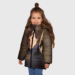 Куртка зимняя для девочки Бенедикт Камбербэтч 1, цвет: 3D-красный — фото 2