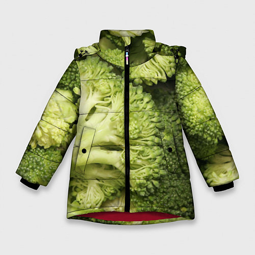 Зимняя куртка для девочки Брокколи / 3D-Красный – фото 1