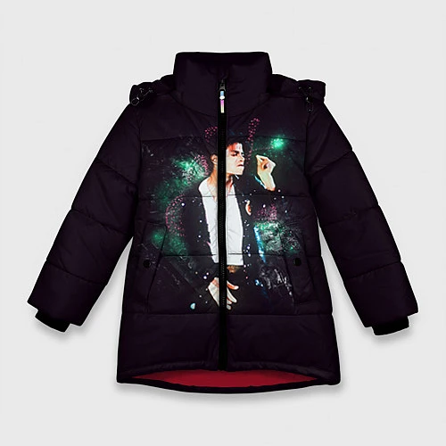 Зимняя куртка для девочки Michael Jackson / 3D-Красный – фото 1