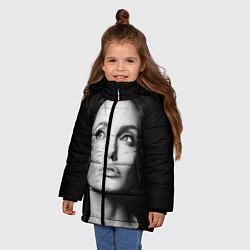 Куртка зимняя для девочки Mono Jolie, цвет: 3D-черный — фото 2