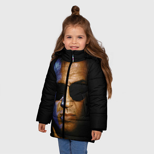 Зимняя куртка для девочки Адриано Челентано / 3D-Светло-серый – фото 3