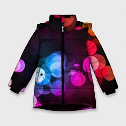 Куртка зимняя для девочки Light Spots, цвет: 3D-черный