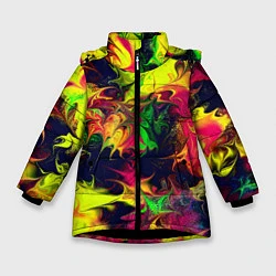 Зимняя куртка для девочки Кислотный взрыв