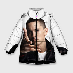 Куртка зимняя для девочки Eminem, цвет: 3D-черный