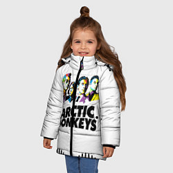 Куртка зимняя для девочки Arctic Monkeys: Music Wave, цвет: 3D-черный — фото 2