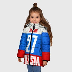 Куртка зимняя для девочки Russia: from 27, цвет: 3D-черный — фото 2