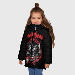 Куртка зимняя для девочки Motorhead, цвет: 3D-светло-серый — фото 2