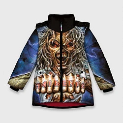 Куртка зимняя для девочки Iron Maiden: Maidenfc, цвет: 3D-красный