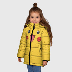 Куртка зимняя для девочки Пикачу, цвет: 3D-красный — фото 2