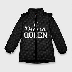 Куртка зимняя для девочки Drama queen, цвет: 3D-черный