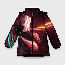 Куртка зимняя для девочки Juggernaut, цвет: 3D-черный