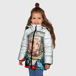 Куртка зимняя для девочки Гагарин в полете, цвет: 3D-черный — фото 2