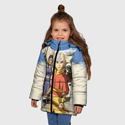 Куртка зимняя для девочки Легенда об Аанге, цвет: 3D-светло-серый — фото 2