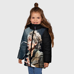 Куртка зимняя для девочки Земфира поет, цвет: 3D-светло-серый — фото 2