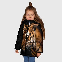 Куртка зимняя для девочки Тигрица, цвет: 3D-светло-серый — фото 2