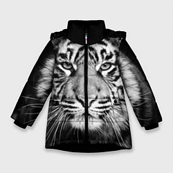 Зимняя куртка для девочки Красавец тигр