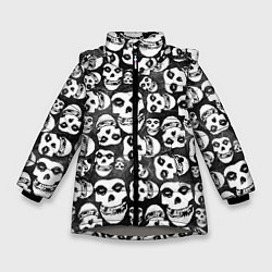 Куртка зимняя для девочки Misfits Pattern, цвет: 3D-светло-серый