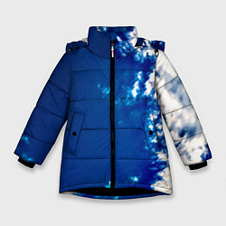 Куртка зимняя для девочки Облака, цвет: 3D-черный