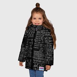 Куртка зимняя для девочки Шпаргалки, цвет: 3D-черный — фото 2