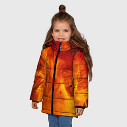 Куртка зимняя для девочки Огонь 2, цвет: 3D-черный — фото 2
