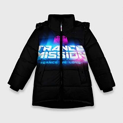 Куртка зимняя для девочки Trancemission: Trance we love, цвет: 3D-черный