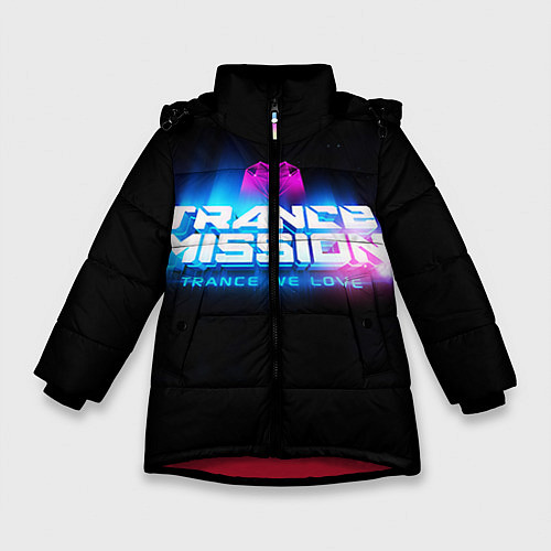 Зимняя куртка для девочки Trancemission: Trance we love / 3D-Красный – фото 1