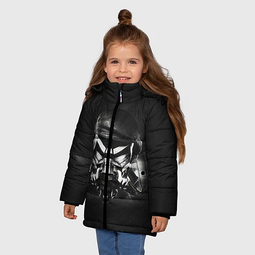 Зимняя куртка для девочки Pirate Station: Dark Side / 3D-Светло-серый – фото 3