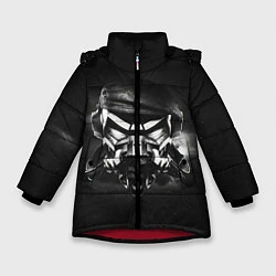 Куртка зимняя для девочки Pirate Station: Dark Side, цвет: 3D-красный