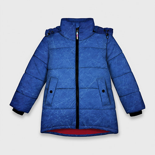 Зимняя куртка для девочки Текстура / 3D-Красный – фото 1